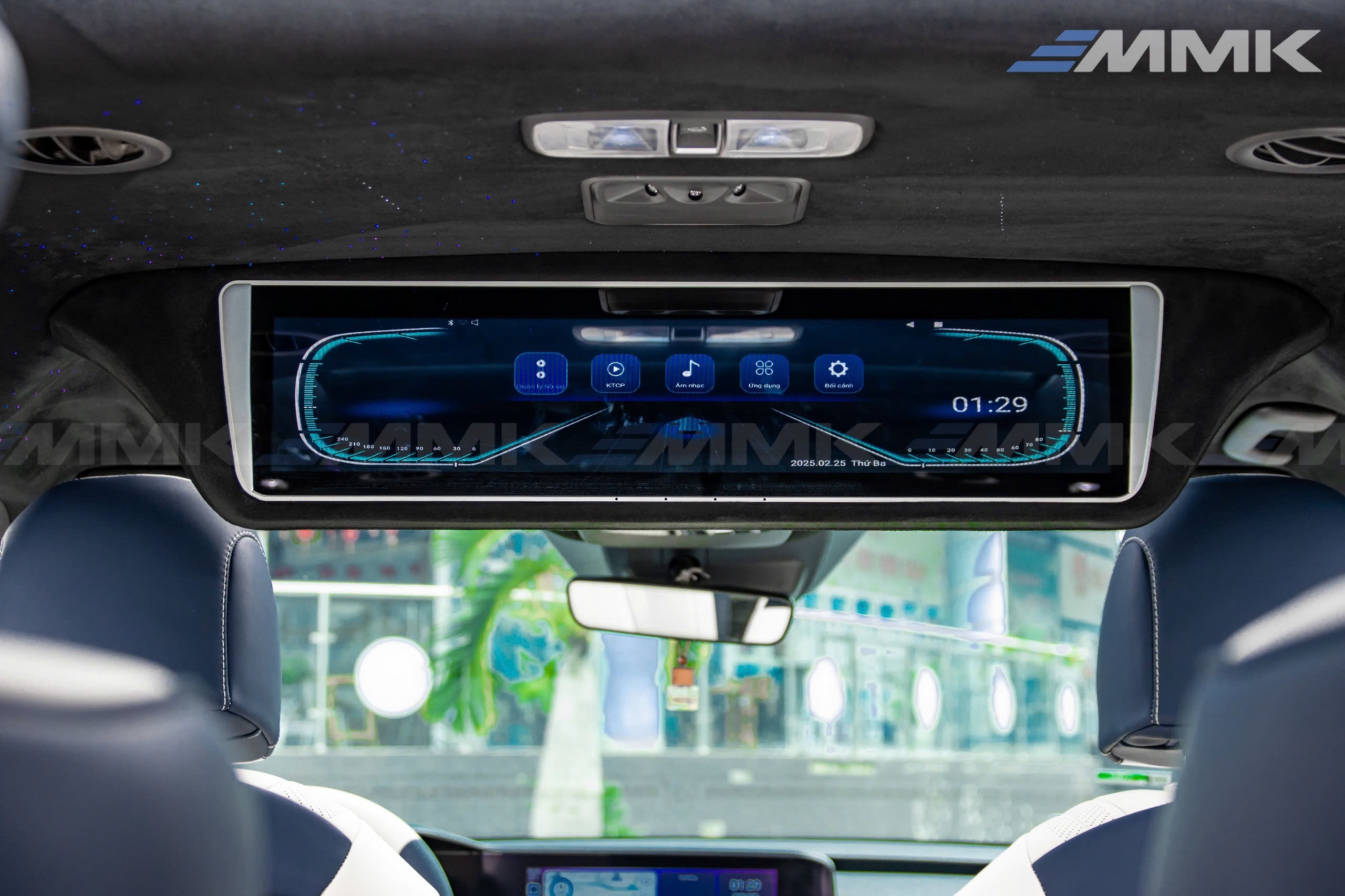 độ Kia Carnival xanh navy