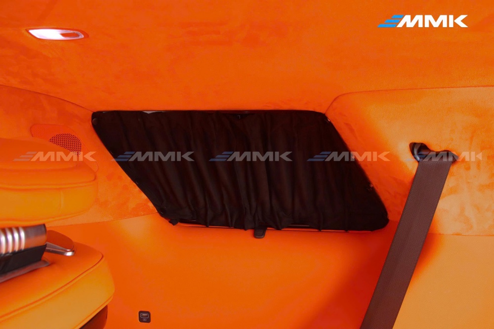 độ ghế limousine màu cam hermes cho KIA Carnival