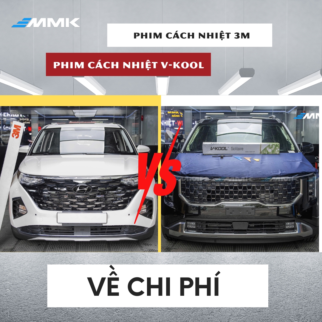 So sánh phim cách nhiệt 3M và Vkool cho ô tô So sánh phim cách nhiệt 3m và vkool về chi phí dán phim