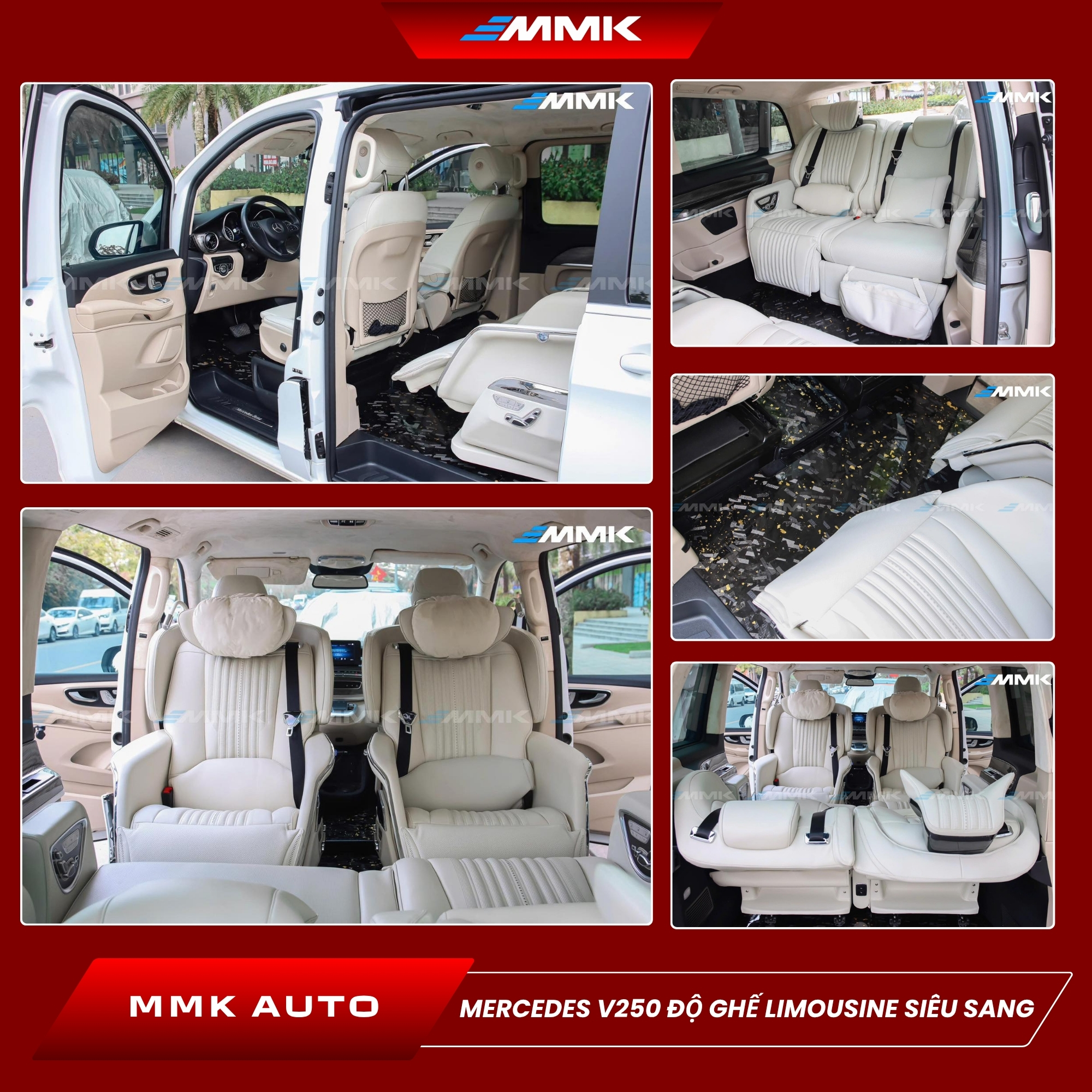 Mercedes V250 độ ghế limousine siêu sang Mercedes V250 do ghe limousine sieu sang