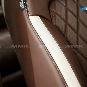 Ford Everest độ ghế limousine và đổi màu nội thất tone nâu ky thuat boc da tai mmk auto duoc thuc hien ti mi giup ghe hoan thien sang trong hon